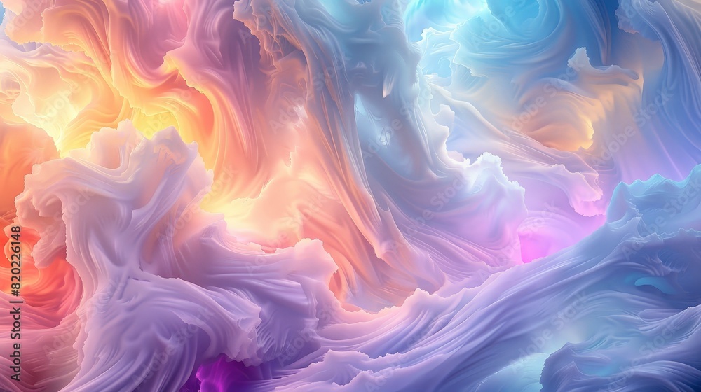 Obraz premium Abstract Waves, Dynamic Motion, Silky Texture