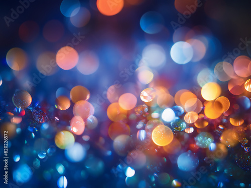 Colorful bokeh: abstract background with blurred lights