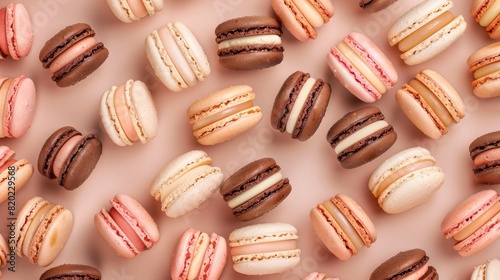 Wallpaper Mural top view of macaroons. Selective focus Torontodigital.ca