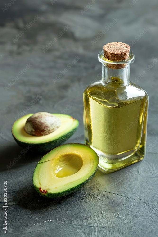 avocado oil close-up. Selective focus avocado oil close-up. Selective focus
