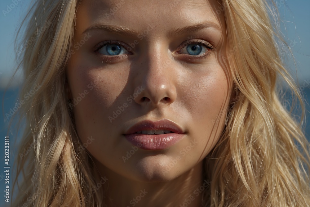 Scandinavian Charm: Blonde Woman Portrait Scandinavian Charm: Blonde Woman Portrait