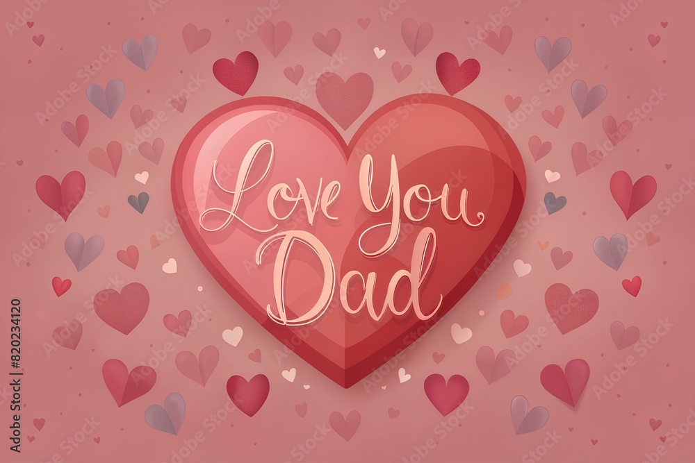 Celebrate Father's Day with a Beautiful Big Heart and 'Love You, Dad' Message Celebrate Father's Day with a Beautiful Big Heart and 'Love You, Dad' Message