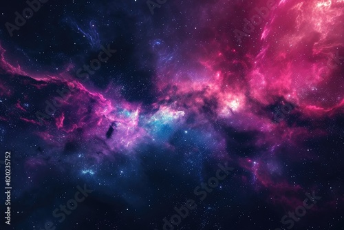 Beautiful galaxy background with vibrant colors © ibhonk