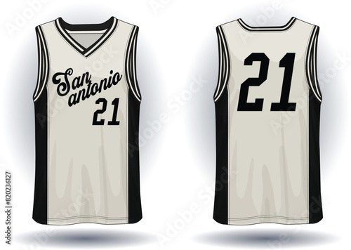 Basketball jersey, Tank top sport illustration.
