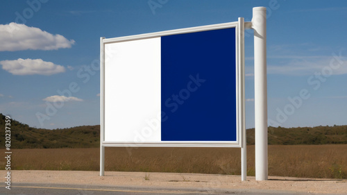 Outdoor billboard mockup background. 3d illustration photo