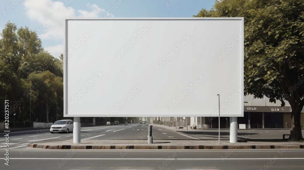 Outdoor billboard mockup background. 3d illustration Outdoor billboard mockup background. 3d illustration