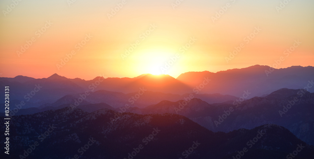 Fototapeta premium Silhouettes of Mountains