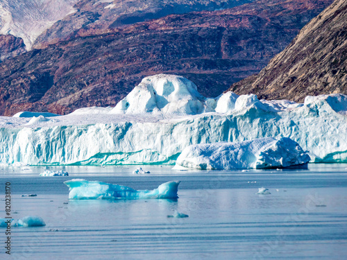 Iceberg in Johan Petersen Fjord in East Greenland. photo