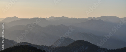 Silhouettes of Mountains photo