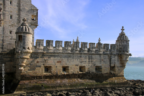 The Belém Tower is an old military construction, located at the mouth of the Tagus River, in the Santa Maria de Belém neighborhood, together with the Jerónimos Monastery in Lisbon, Portugal.