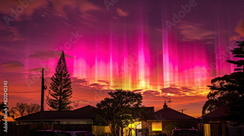A rare natural light show, known as the Aurora Australis, was seen in the southern parts of Australia due to increased activity on the Sun. This image was captured from Macleod, a suburb of Melbourne. photo