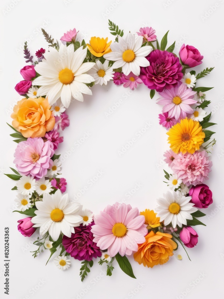 A vibrant square frame composed entirely of colorful flowers. Perfect for framing photographs, invitations, greetings cards or any other creative project. A vibrant square frame composed entirely of colorful flowers. Perfect for framing photographs, invitations, greetings cards or any other creative project.