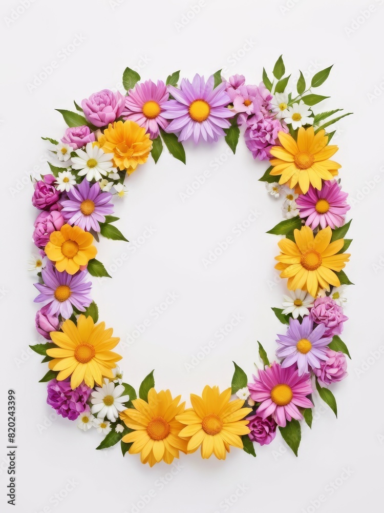 A vibrant square frame composed entirely of colorful flowers. Perfect for framing photographs, invitations, greetings cards or any other creative project. A vibrant square frame composed entirely of colorful flowers. Perfect for framing photographs, invitations, greetings cards or any other creative project.