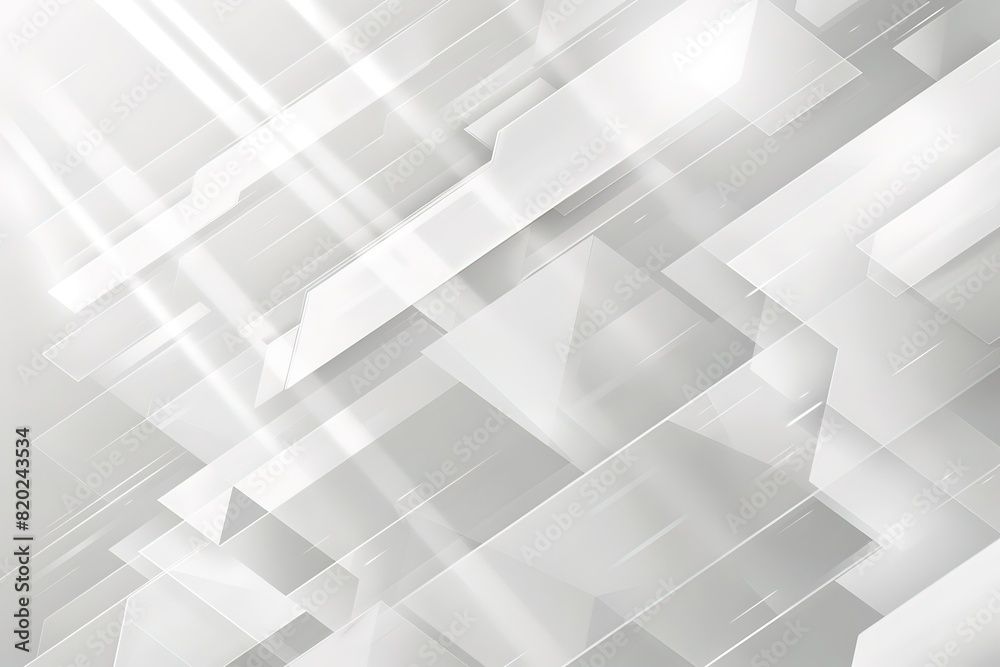 Obraz premium Abstract white and grey geometric background