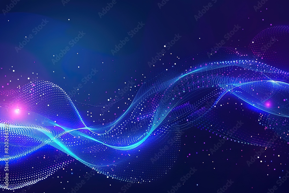 Blue background with glowing dots