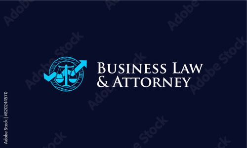 Business law and attorney logo design idea  
