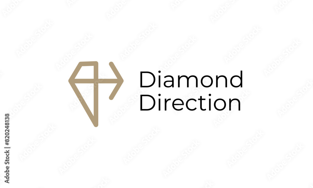 Fototapeta premium Diamond direction business name simple fashion logo design ideas 