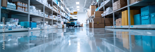Efficient healthcare supply chain management ensures timely delivery of medical supplies and medications. Concept Healthcare Supply Chain Management, Timely Delivery, Medical Supplies, Medications AI