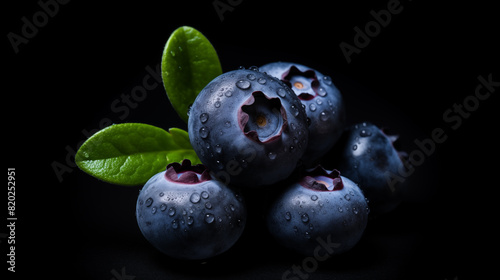 Blueberries close up. Natural organic berries. Fresh beautiful blueberries close-up. Delicious summer forest berry. Berries for dessert. Healthy lifestyle  vegetarian sweet snacks. Generated AI