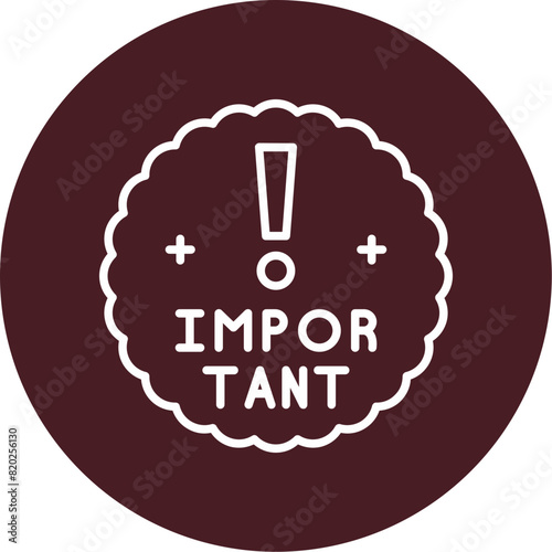 Картината върху платно Important Icon
