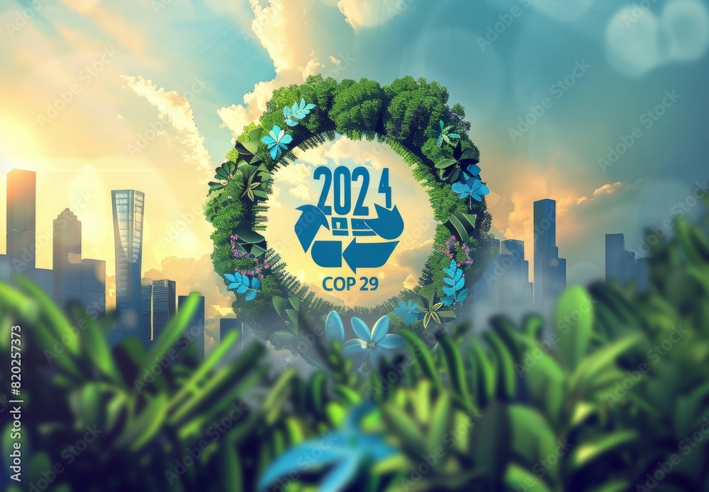 Illustrate the official logo for the 2024 United Nations Climate Change
