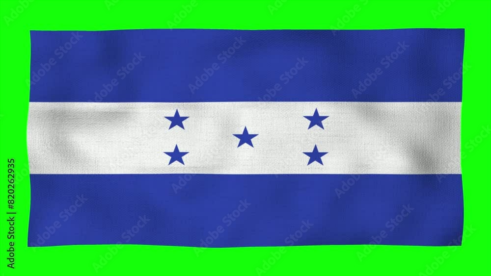 Honduras's National Flag in a Dynamic Display A Sign of Strength and