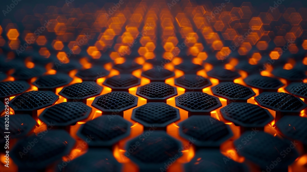 Fototapeta premium A close up of a black and orange background.