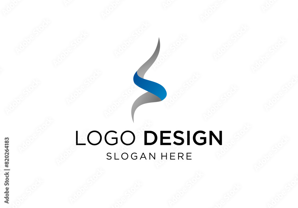 twisted initial S logo vector twisted initial S logo vector