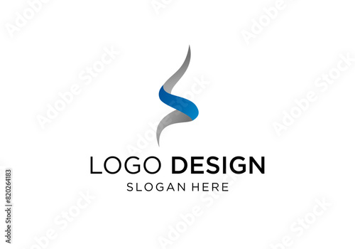 twisted initial S logo vector