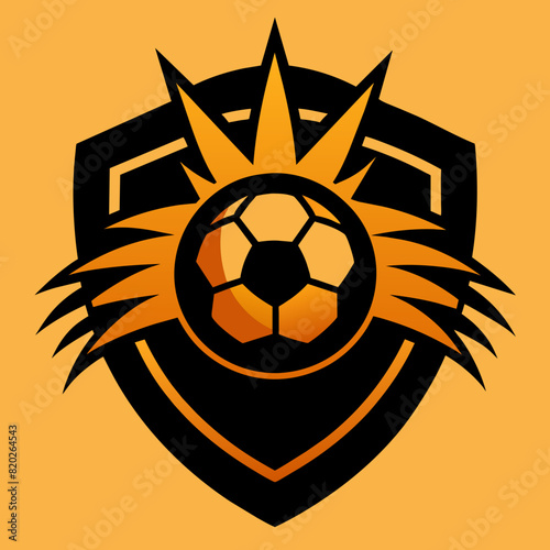  Logo design for the futsal team  using the symbol of power and speed and the symbol of the sun  using orange  gold and black colors.