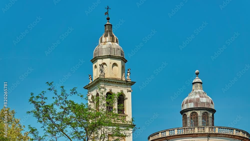 Church of Santa Maria in Araceli is church in baroque style of monastic origin, attributed to architect Guarino Guarini, built in second half of seventeenth century. Vicenza, Italy. Parco Querini. Church of Santa Maria in Araceli is church in baroque style of monastic origin, attributed to architect Guarino Guarini, built in second half of seventeenth century. Vicenza, Italy. Parco Querini.