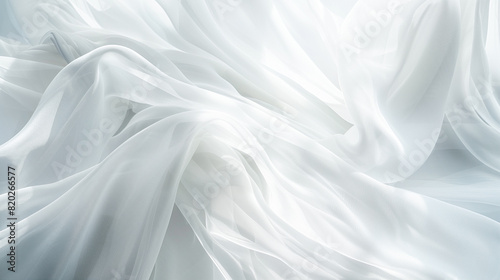 white exquisite high-definition chiffon, silk, cloth material close-up