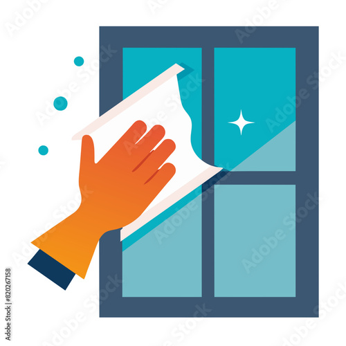 hand wiping window with cloth, indicating cleanliness and maintenance