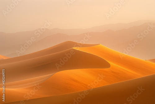 Calming Rhythms  Gentle Dunes and Flowing Forms at Sunset