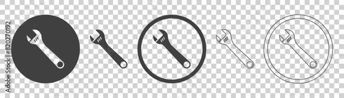 set of tools icons on white background