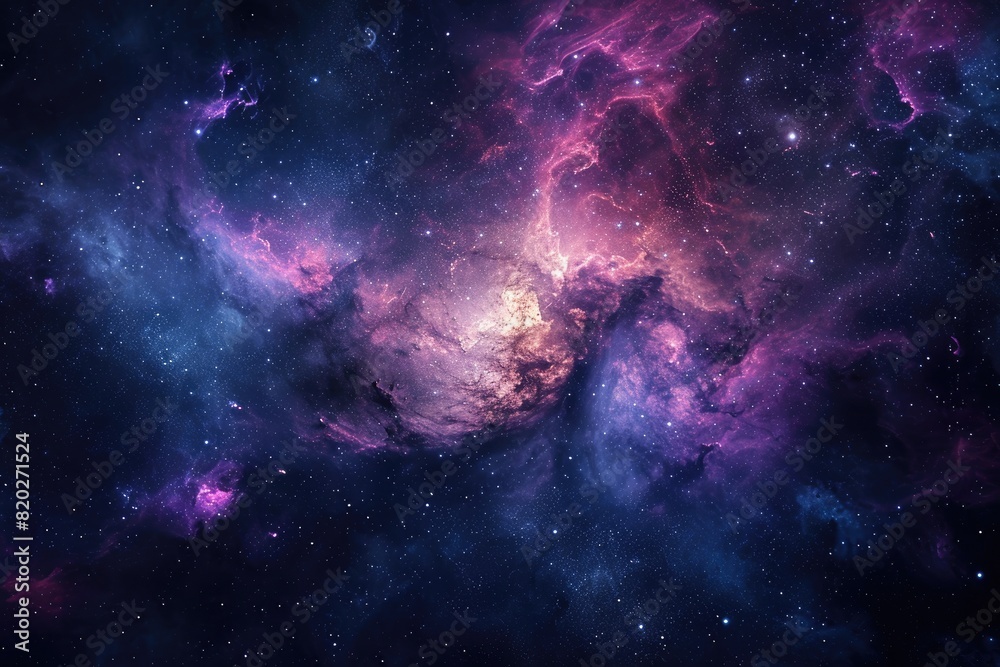 Fototapeta premium Stunning galaxy with vibrant colors and nebulas