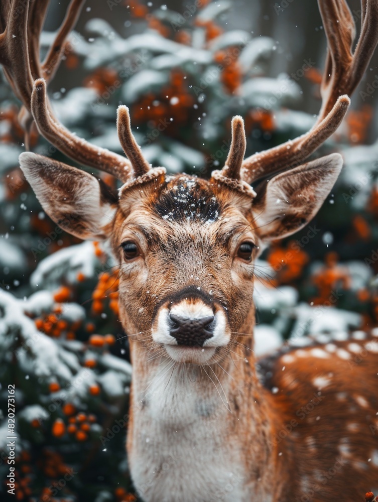 Winter Christmas reindeer Winter Christmas reindeer
