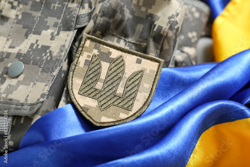Military badge of Ukrainian...