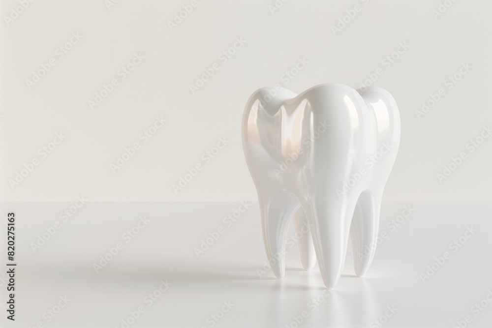 3d tooth on a clean white background 3d tooth on a clean white background