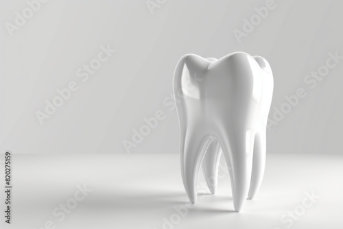 3d tooth on a clean white background
