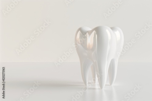 3d tooth on a clean white background