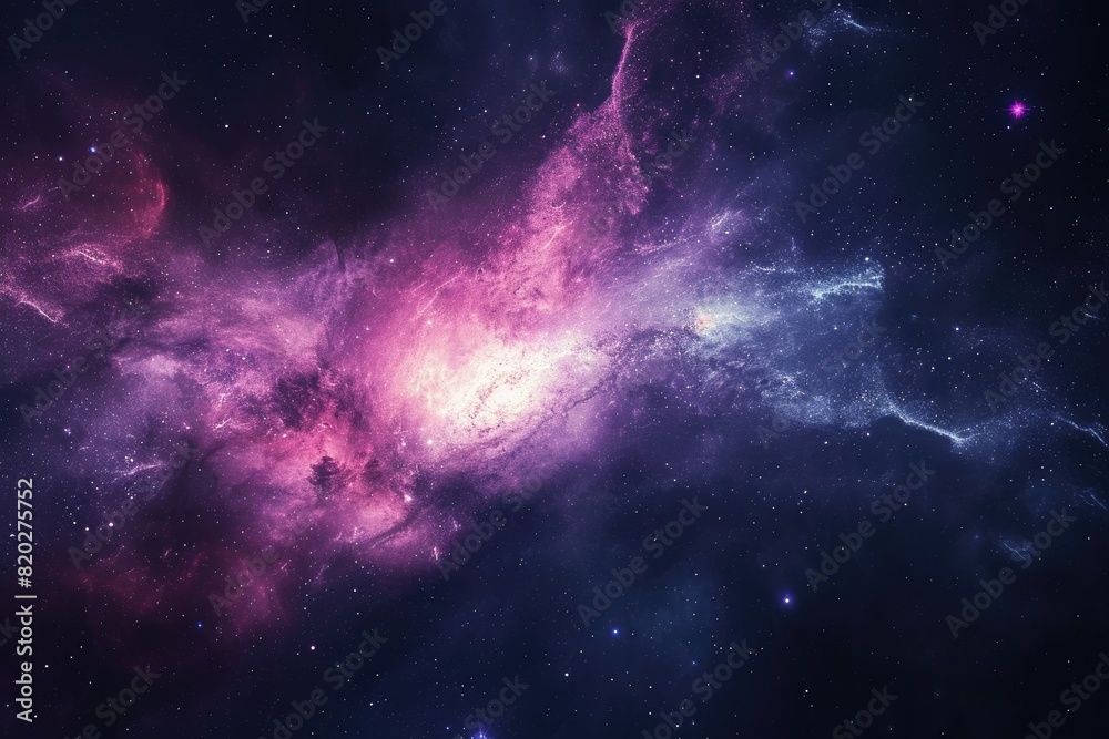 Obraz premium Beautiful galaxy background with stars and planets