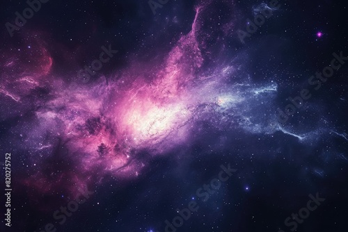 Beautiful galaxy background with stars and planets