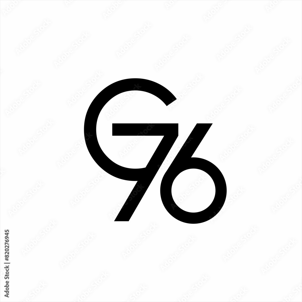 Modern simple G76 vector logo design. Modern simple G76 vector logo design.