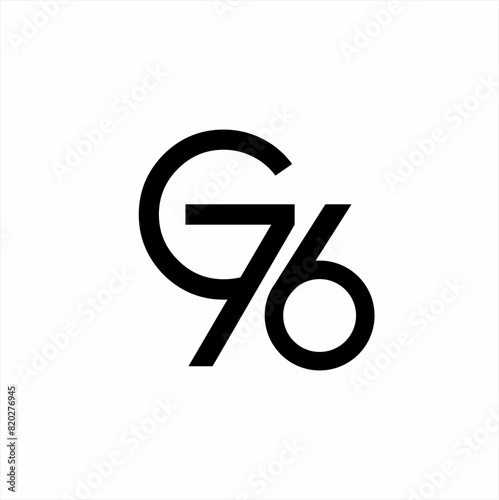 Modern simple G76 vector logo design.