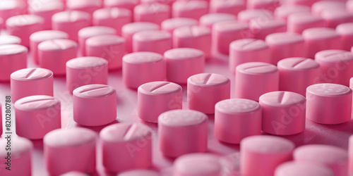 Immaculate Pink Capsules  A Sterile Array Awaits Inspection