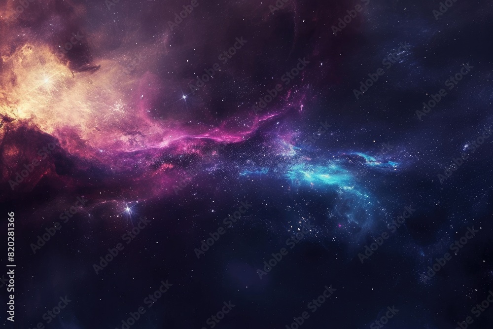 Stunning galaxy with nebulas and cosmic dust Stunning galaxy with nebulas and cosmic dust