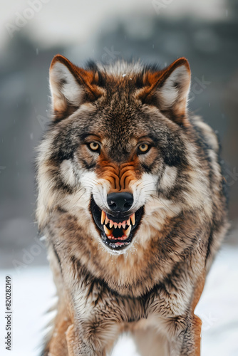 Untamed Wilderness: The Majestic Beauty and Raw Power of a Winter Wolf © Garrett