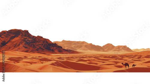 Lone Animal in Desert Landscape