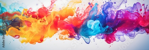 A watercolor splash with artistic textures.